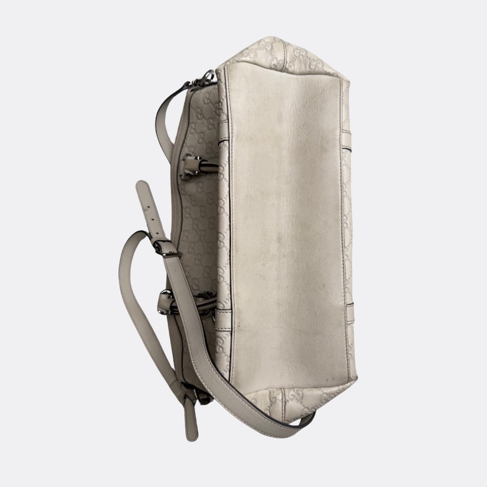 Gucci White Guccissima Leather GG Charm Convertible Bag – Good Conditi - Picture 6 of 15